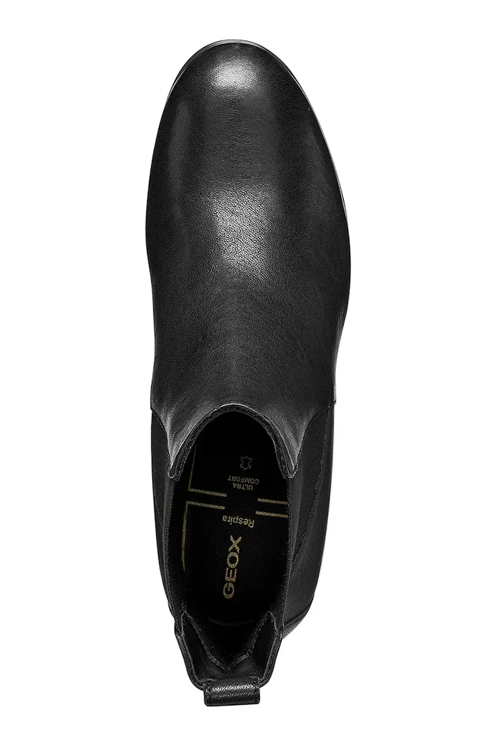 Geox боти дамски от кожа D WALK PLEASURE 55T черни D680VB000LMC9999