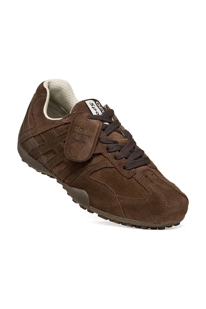 Geox D SNAKE маратонки дамски от велур кафяви D680UA022BCC6006