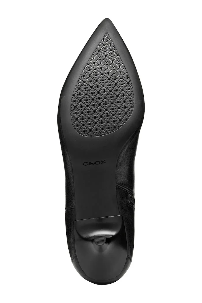 Geox Кожени боти D KLEOPY в черно с тънък ток D56YBB 000TU C9999