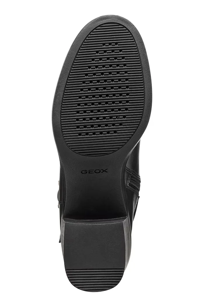 Geox Кожени ботуши D SERILDA 60 в черно с дебел ток D56XXB 00043 C9999