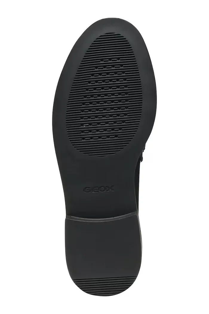 Geox Кожени мокасини D SERILDA в черно с равна подметка D56WYE 00043 C9999