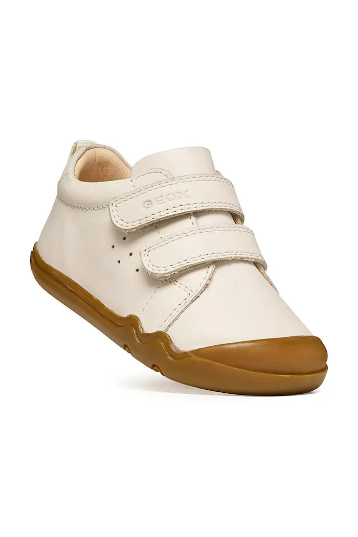 Geox маратонки за деца от кожа STEPPIEUP Barefoot бежови B4663A.000CL