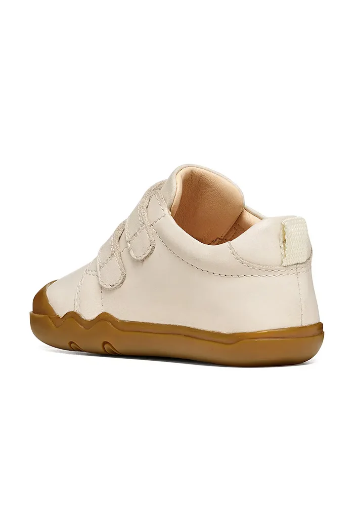 Geox маратонки за деца от кожа STEPPIEUP Barefoot бежови B4663A.000CL