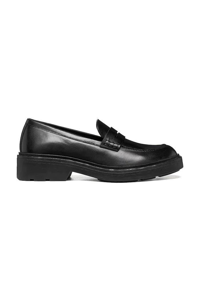 Geox мокасини дамски от кожа D SWELEN черни D665GK00043C9999