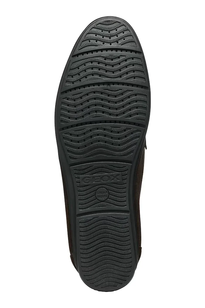 Geox мокасини мъжки от велур U SIRON кафяви U55Q3A00022C6006