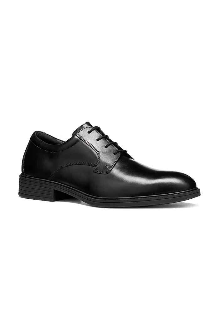 Geox обувки oxford мъжки от кожа U THORIAN черни U66NZD00043C9999