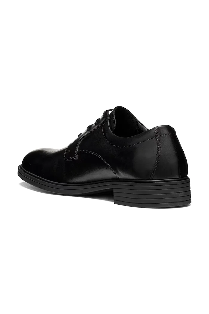 Geox обувки oxford мъжки от кожа U THORIAN черни U66NZD00043C9999