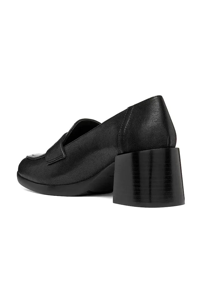 Geox обувки с дебел ток от кожа D WALK PLEASURE 55T черни D680VA000LMC9999