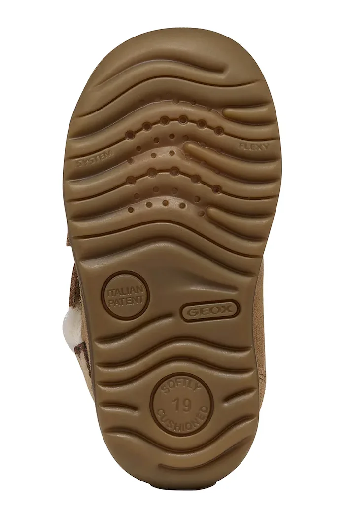 Geox половинки обувки за деца от велур MACCHIA кафяви B664PA.00022
