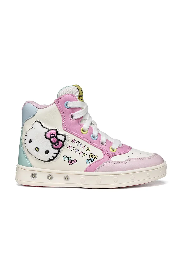 Geox SKYLIN Hello Kitty маратонки за деца бели J668WD.000BC