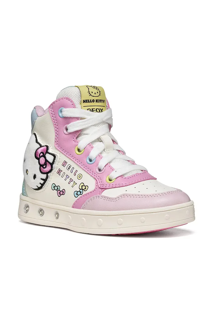 Geox SKYLIN Hello Kitty маратонки за деца бели J668WD.000BC