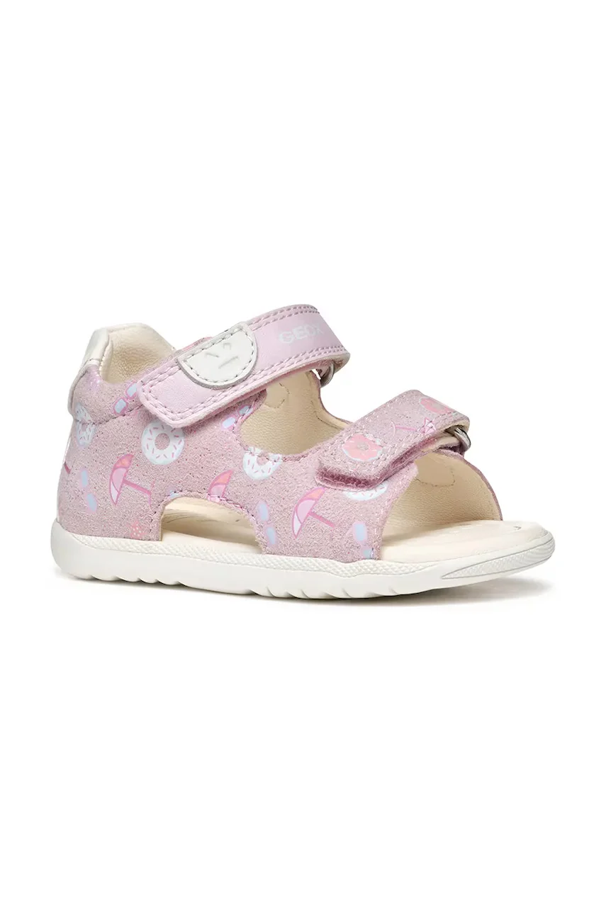 Geox Велурени сандали SANDAL MACCHIA