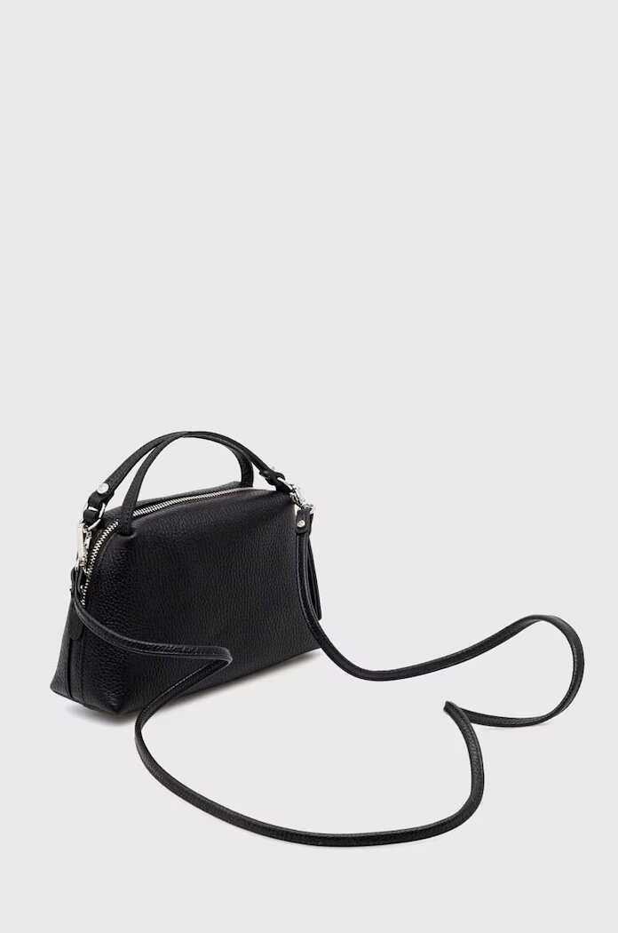 GIANNI CHIARINI чанта crossbody дамска от кожа Alifa черна BS 8145/COMM GRN