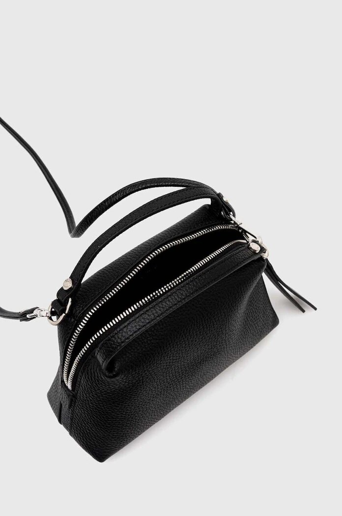 GIANNI CHIARINI чанта crossbody дамска от кожа Alifa черна BS 8145/COMM GRN