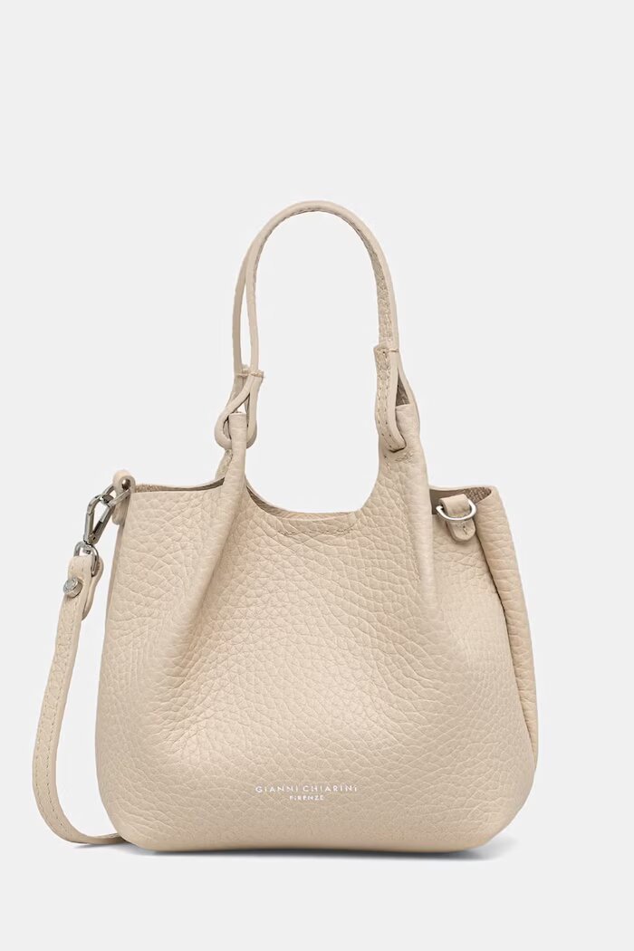 GIANNI CHIARINI чанта crossbody дамска от кожа DUA бежова BS 9718 RNGDBL T.U