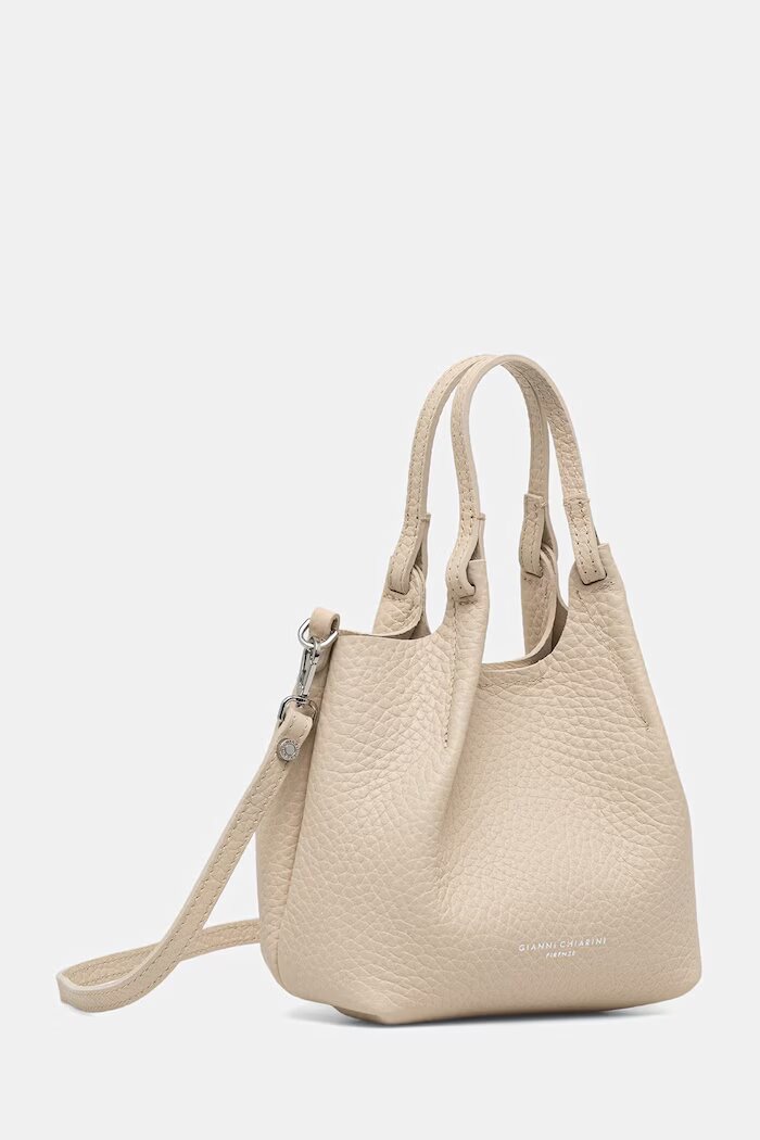 GIANNI CHIARINI чанта crossbody дамска от кожа DUA бежова BS 9718 RNGDBL T.U