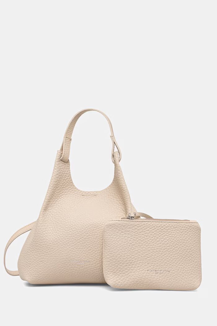 GIANNI CHIARINI чанта crossbody дамска от кожа DUA бежова BS 9719 RNGDBL T.U.