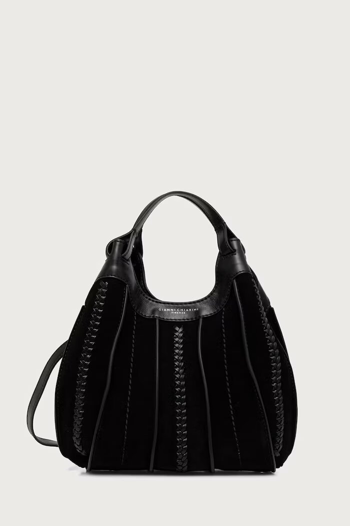 GIANNI CHIARINI чанта crossbody дамска от кожа DUA черна BS 12749/COMM CM-RALPH