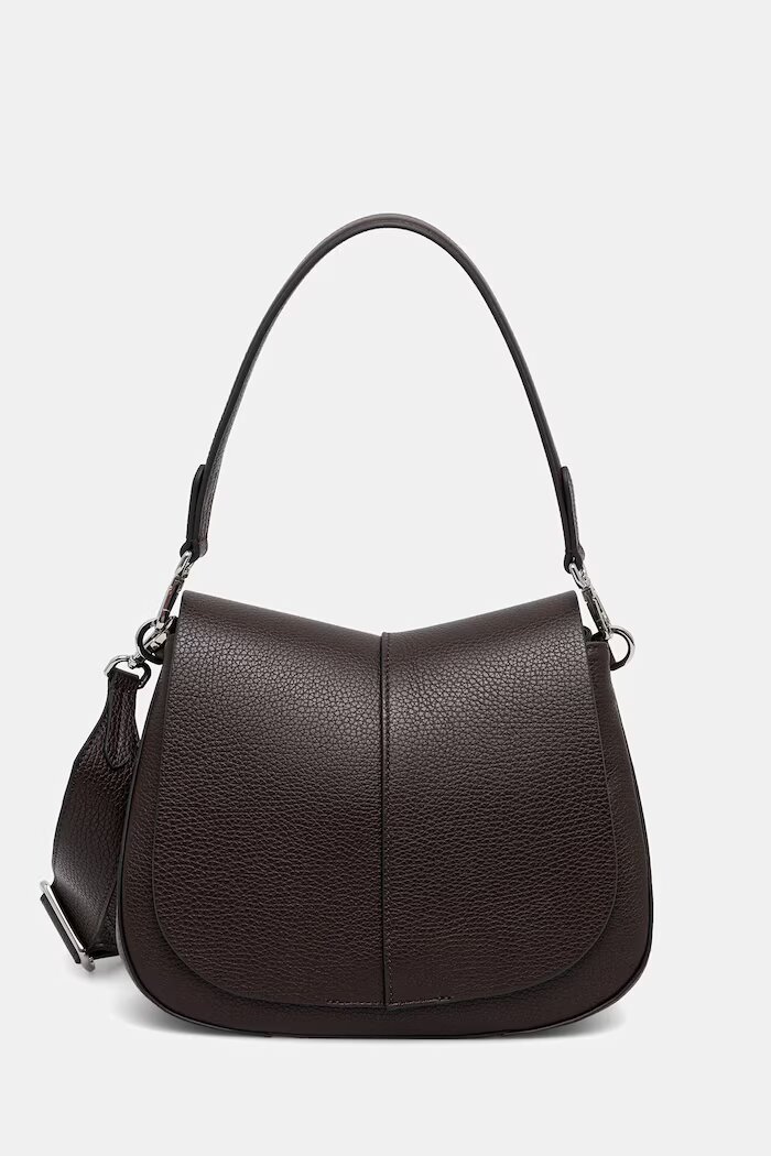 GIANNI CHIARINI чанта crossbody дамска от кожа HELENA ROUND кафява BS 9036/COMM GRN