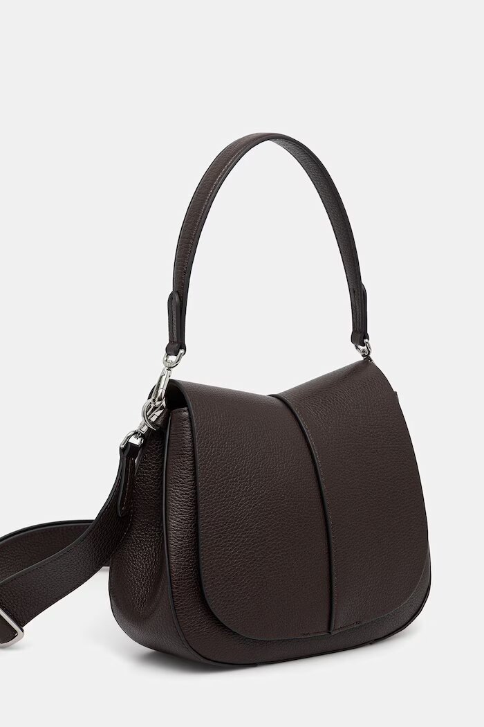 GIANNI CHIARINI чанта crossbody дамска от кожа HELENA ROUND кафява BS 9036/COMM GRN