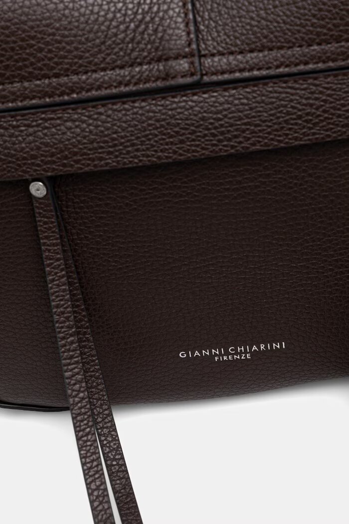 GIANNI CHIARINI чанта crossbody дамска от кожа HELENA ROUND кафява BS 9036/COMM GRN