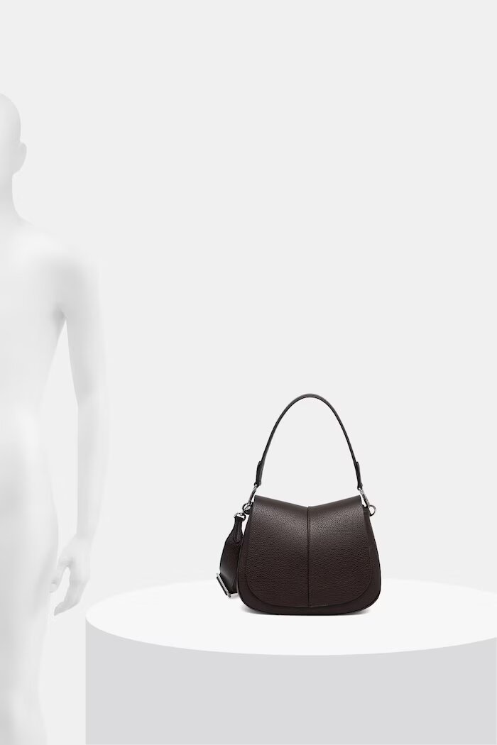 GIANNI CHIARINI чанта crossbody дамска от кожа HELENA ROUND кафява BS 9036/COMM GRN