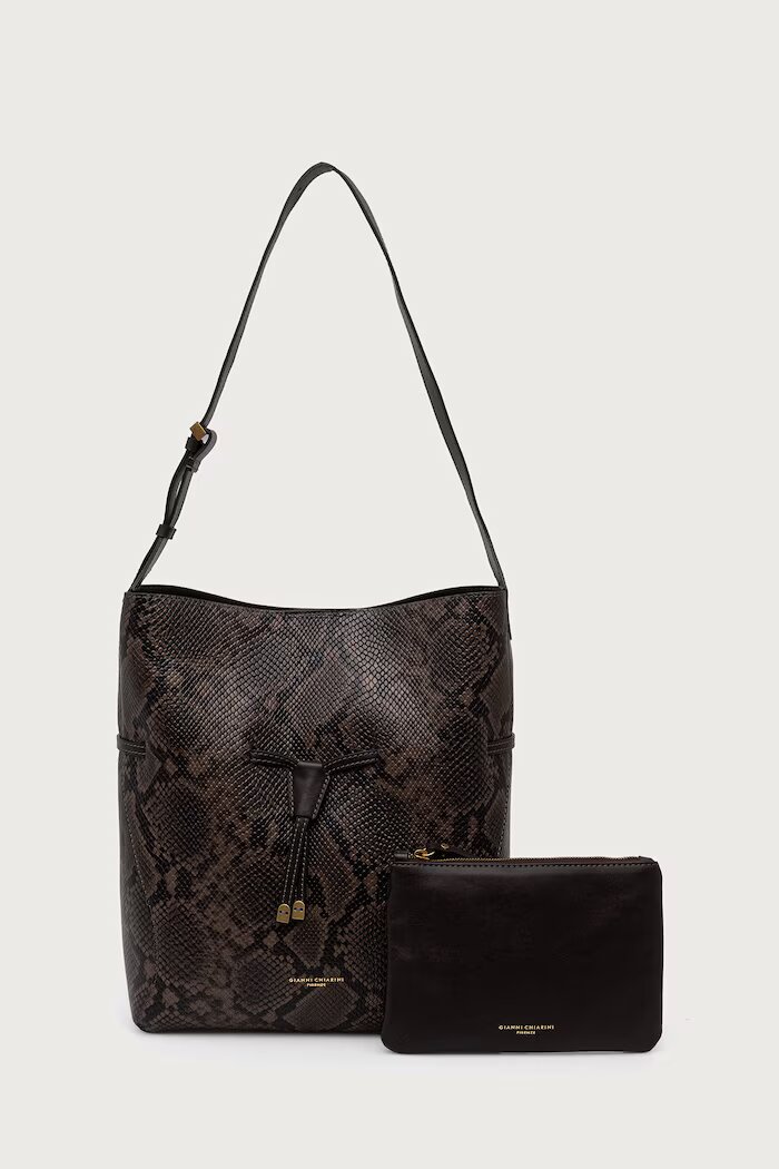 GIANNI CHIARINI чанта tote дамска от кожа SIENNA кафява BS 12597 PTY