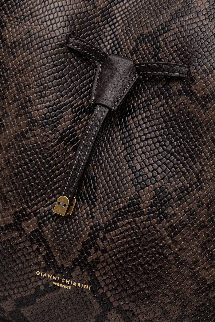 GIANNI CHIARINI чанта tote дамска от кожа SIENNA кафява BS 12597 PTY