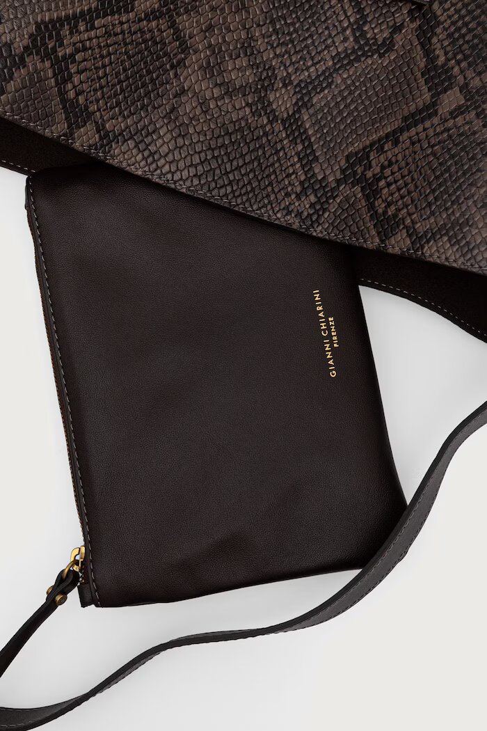 GIANNI CHIARINI чанта tote дамска от кожа SIENNA кафява BS 12597 PTY