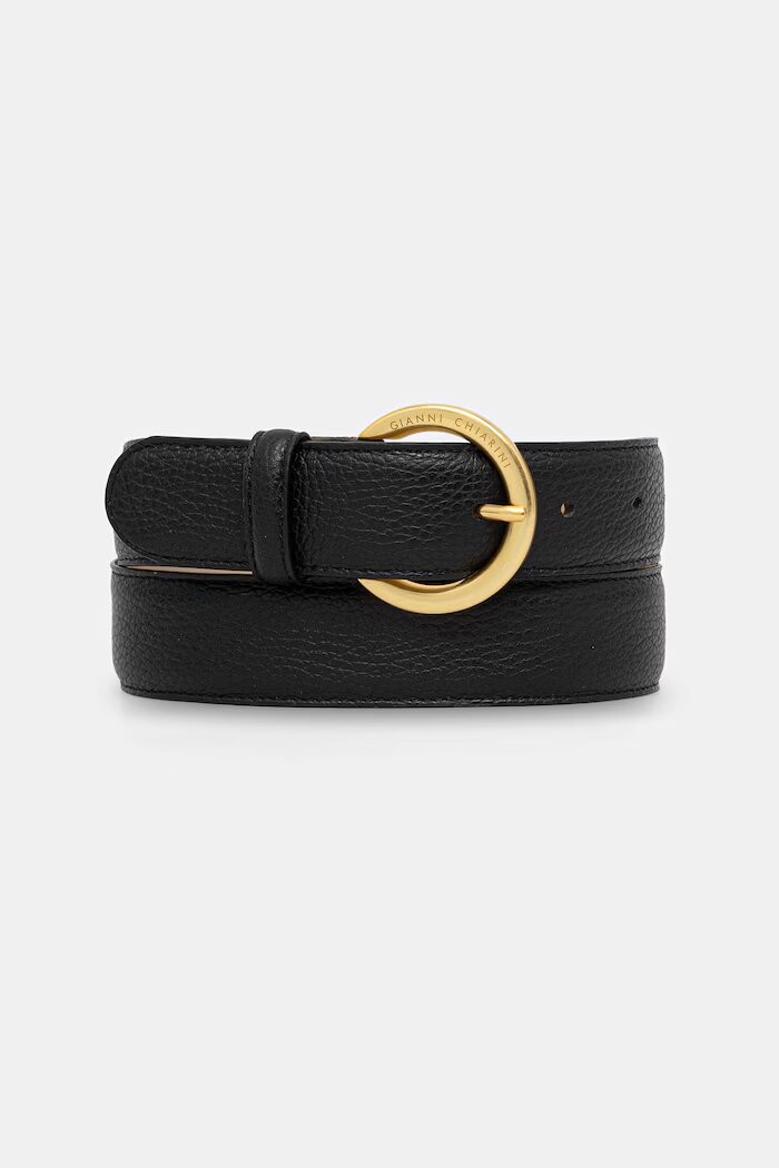 GIANNI CHIARINI колан дамски от кожа CINTURE DONNA GRAIN черен CN K00958 GRN