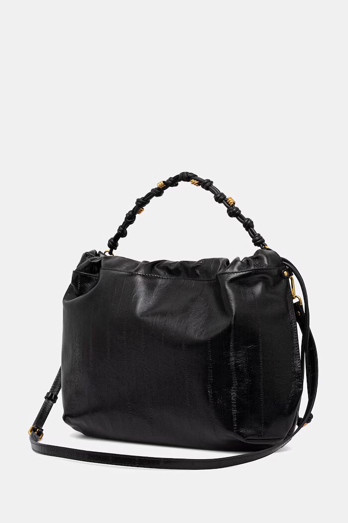 GIANNI CHIARINI шопинг чанта дамска от кожа MORGANA черна BS 12260 EEL