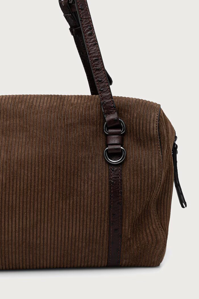 GIANNI CHIARINI шопинг чанта дамска от кожа TERRY кафява BS 12661 CMCNT