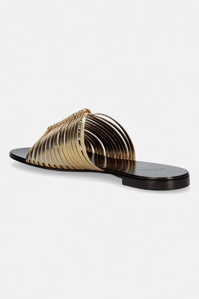 Giuseppe Zanotti чехли дамски от кожа златни
