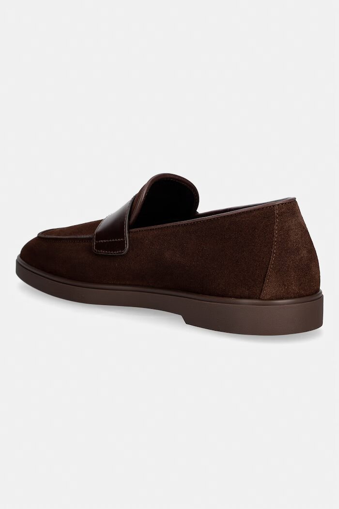 Giuseppe Zanotti мокасини мъжки от велур Berth кафяви EU60040.003