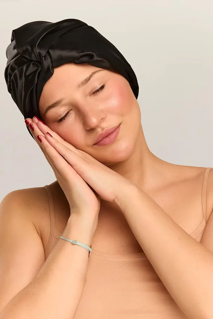 GLOV Тюрбан за коса Double Layer Anti-Frizz в черно