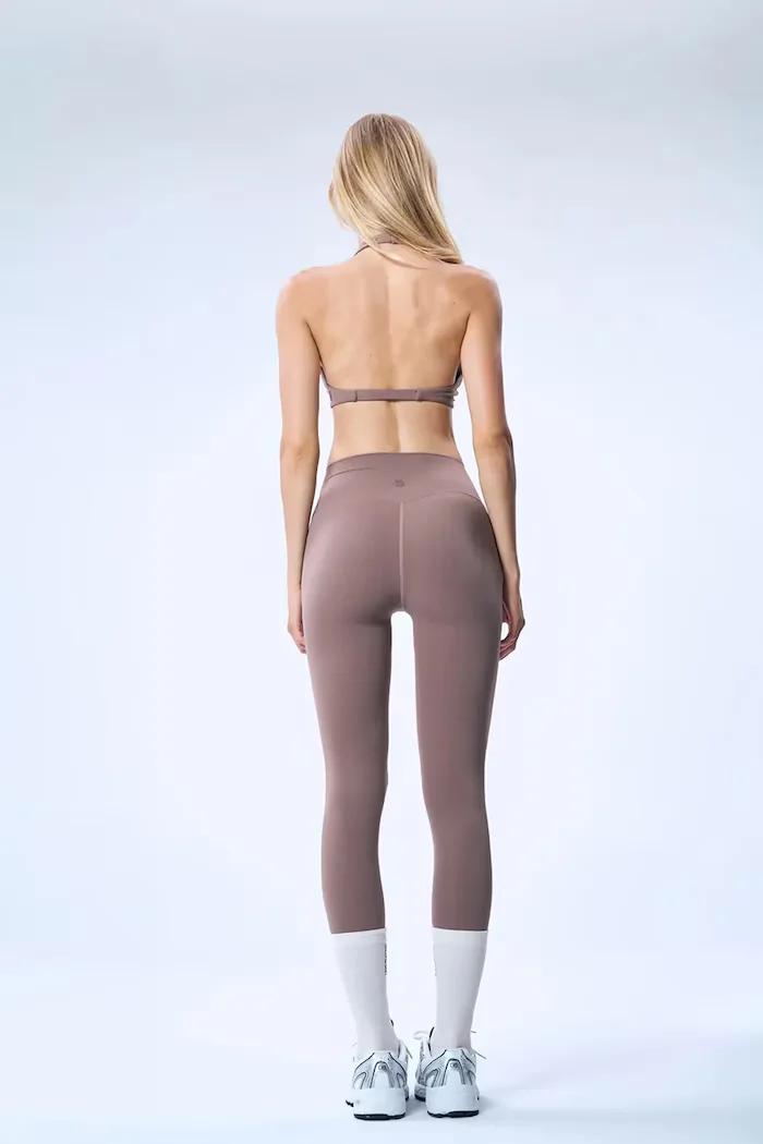 god save queens клин дамски HIGH-WAISTED LEGGING кафяв GSQ-144-353