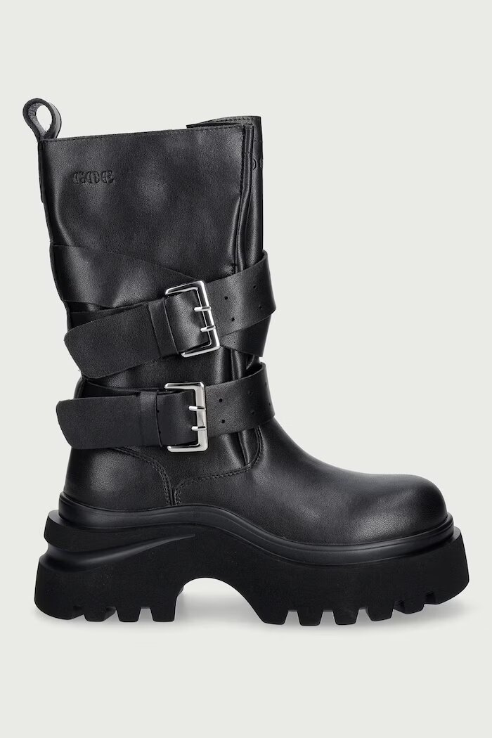 GOE боти дамски от кожа черни UU2N4107 BLACK