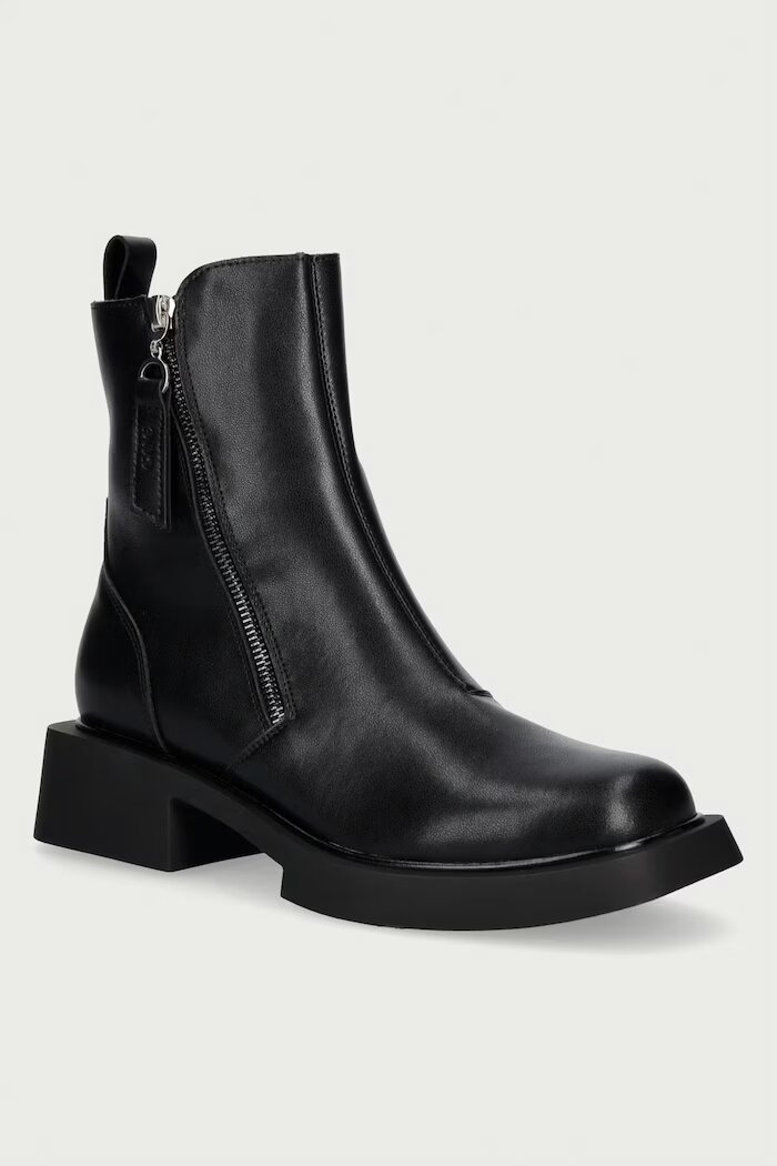 GOE боти дамски от кожа черни UU2N4918 BLACK