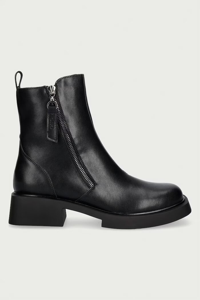 GOE боти дамски от кожа черни UU2N4918 BLACK