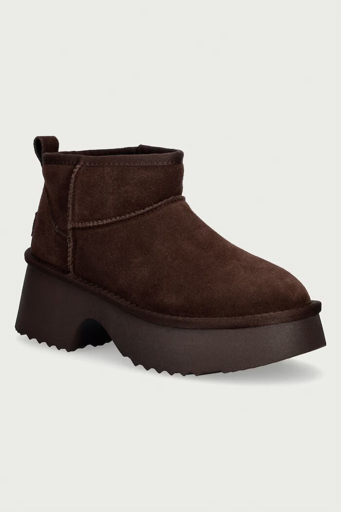 GOE боти дамски от кожа кафяви UU2N4300 DK.BROWN