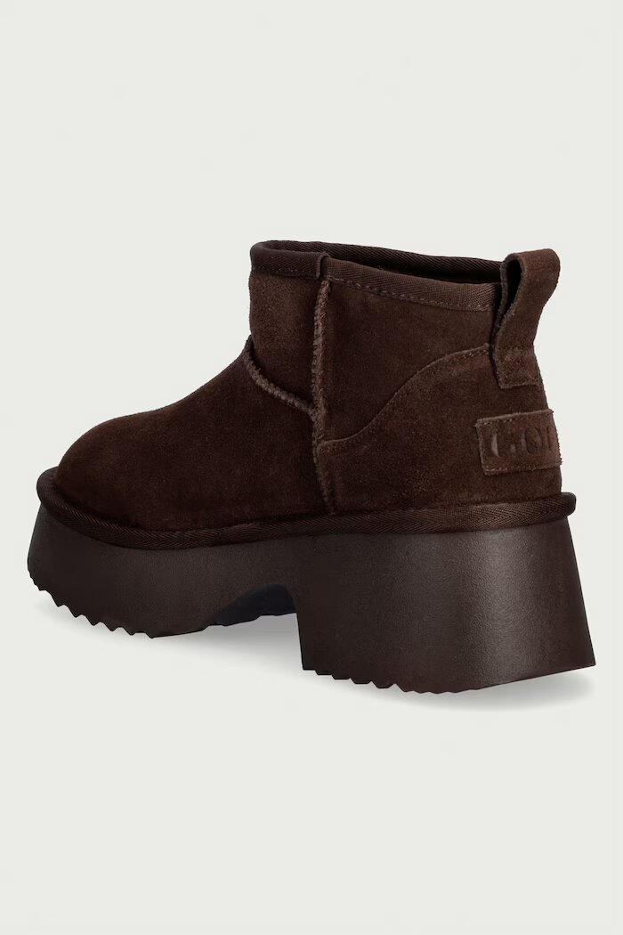 GOE боти дамски от кожа кафяви UU2N4300 DK.BROWN