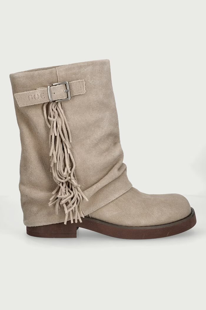 GOE боти дамски от велур бежови UU2N4109 TAUPE