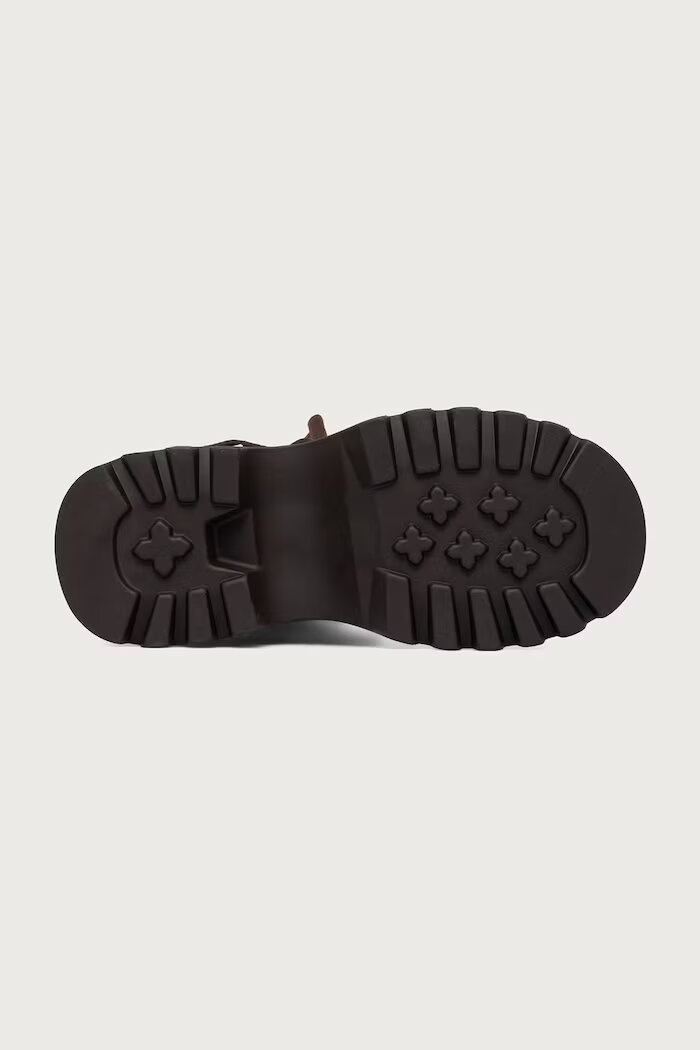 GOE боти с платформа дамски от велур кафяви UU2N4106 BROWN