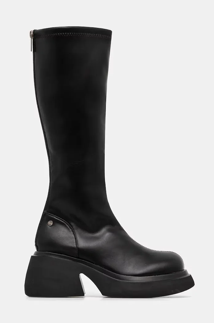 GOE Ботуши в черно с дебел ток с лека изолация OO2N4404 BLACK