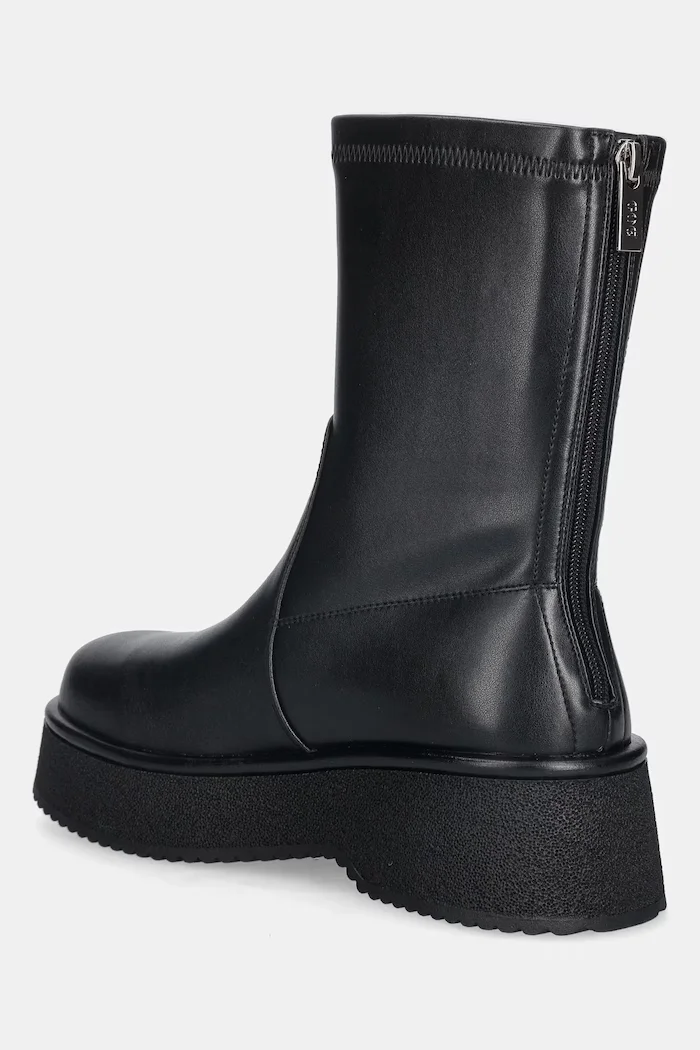 GOE Кожени боти в черно с платформа с лека изолация SS2N4142 BLACK