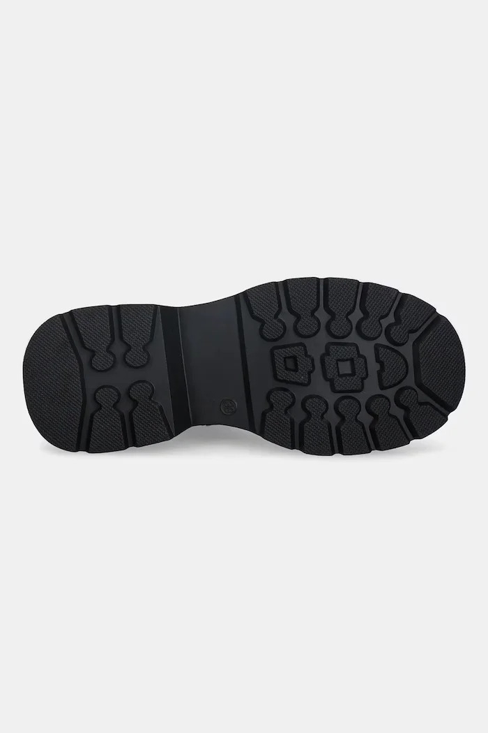 GOE Кожени кубинки в черно с платформа с лека изолация SS2N4164 BLACK