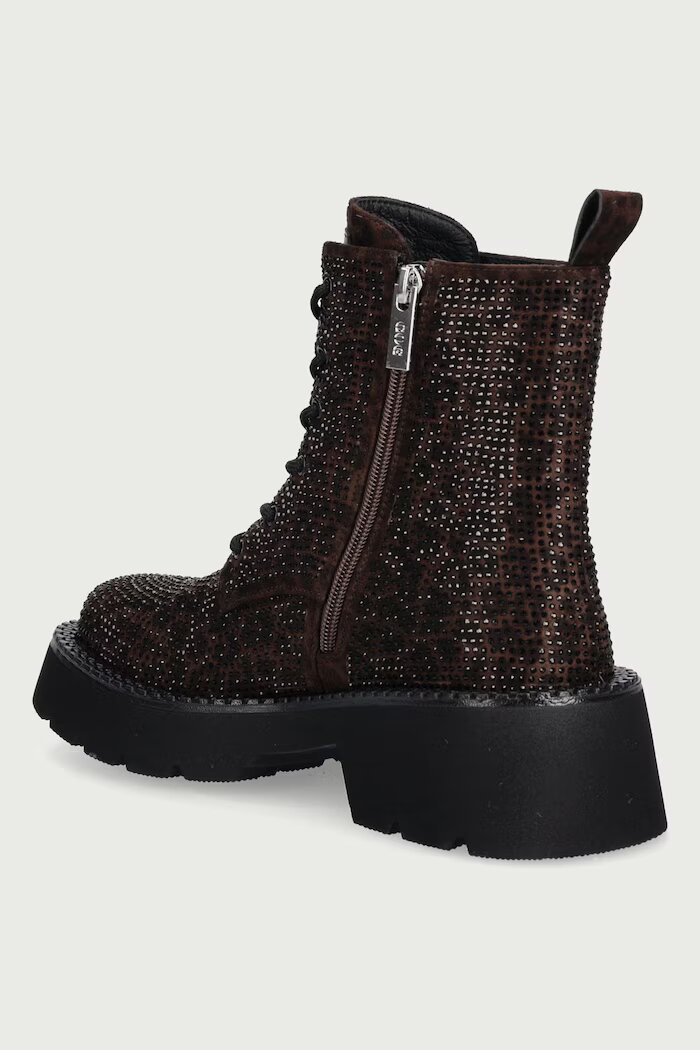 GOE кубинки дамски от велур кафяви UU2N4116 BROWN