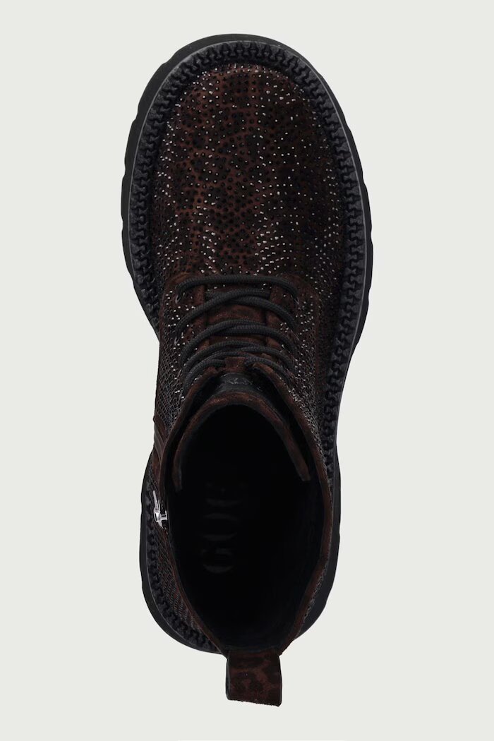 GOE кубинки дамски от велур кафяви UU2N4116 BROWN
