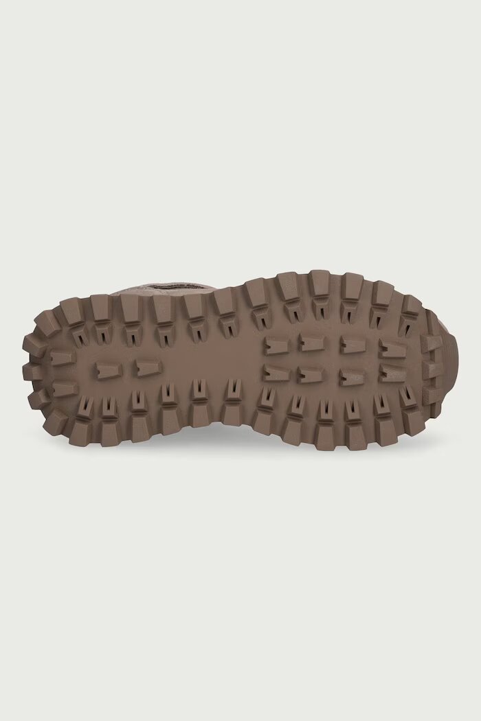 GOE маратонки дамски от велур бежови с платформа UU2N4900 TAUPE