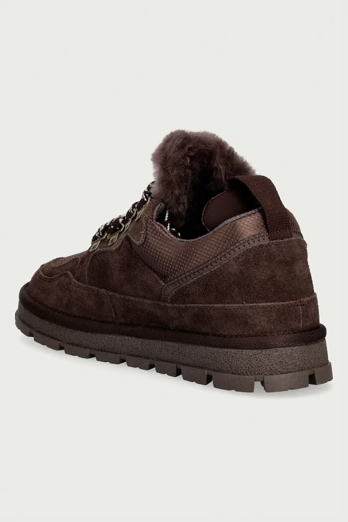 GOE маратонки дамски от велур кафяви UU2N4921 LTBROWN